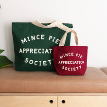 Load image into Gallery viewer, Mince Pie Appreciation Society - Little Canvas Bag