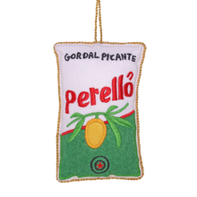 Load image into Gallery viewer, Perelló Olives Embroidered Christmas Decoration, 10cm