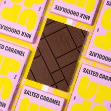 Load image into Gallery viewer, UP UP Salted Caramel Milk Chocolate Bar 120G/4.2OZ