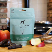 Load image into Gallery viewer, Dog Snacks The Innocent Hound - Grain Free Venison Sausages with Chopped Apple