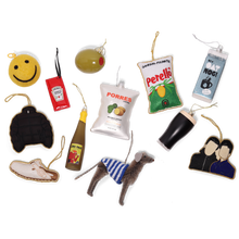 Load image into Gallery viewer, Perelló Olives Embroidered Christmas Decoration, 10cm