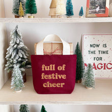 Load image into Gallery viewer, Full of Festive Cheer - Burgundy Little Bag