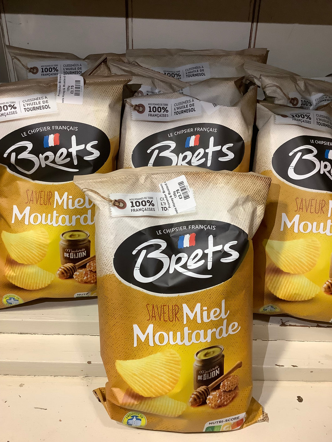 Brets Honey & Mustard ridged crisps