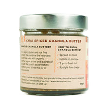 Load image into Gallery viewer, Oat Avenue Chai Spiced Granola Butter
