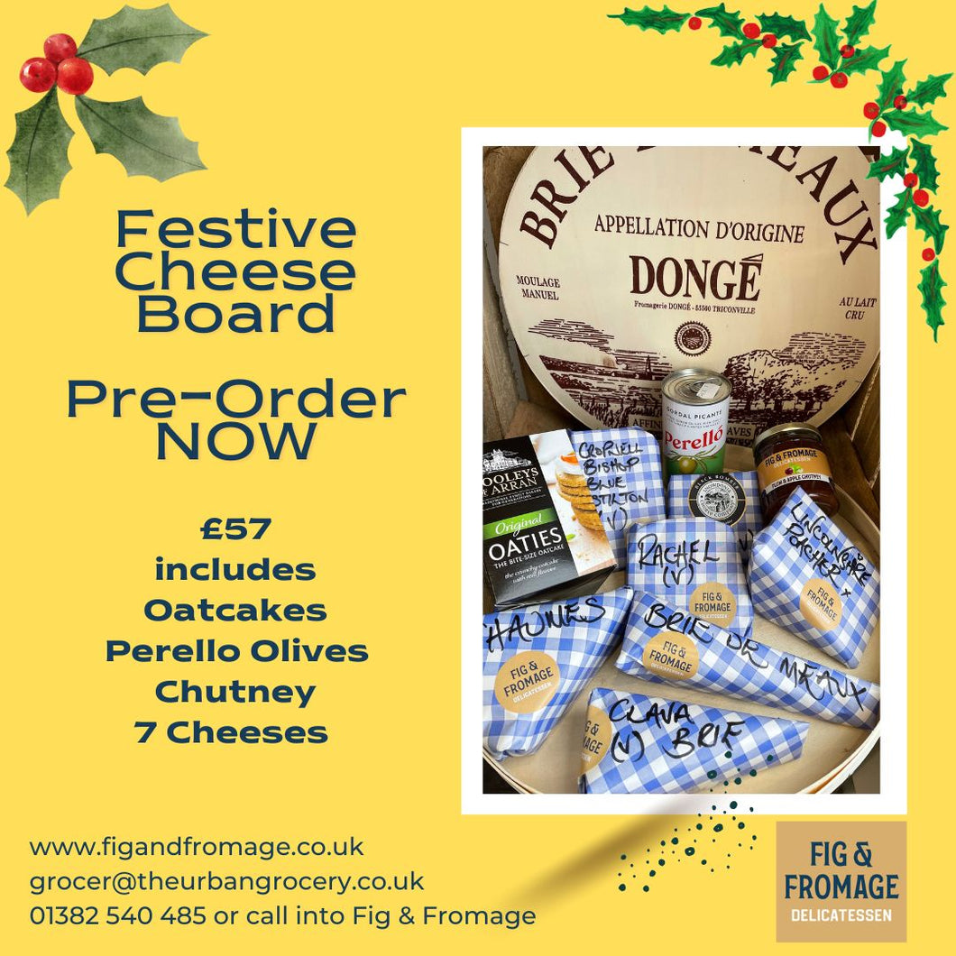 Christmas Pre Order ULTIMATE Cheese Board £57, 7 Cheeses, Olives, Oatcakes & Chutney