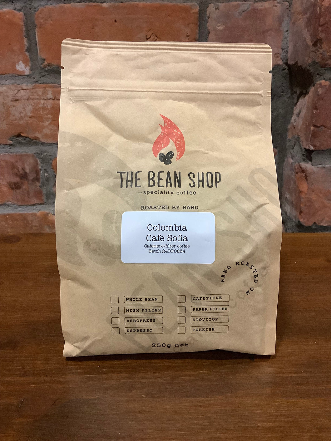 The Bean Shop Colombian Cafe Sofia Ground Coffee 250g