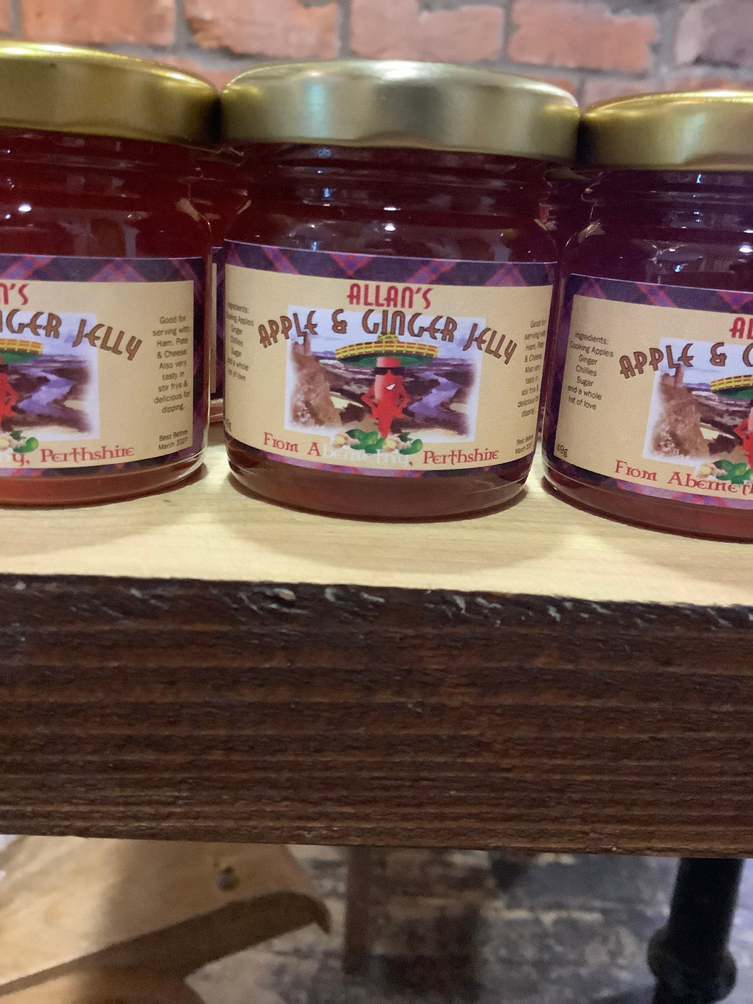 Allan’s Apple & Ginger Jelly 49g jar