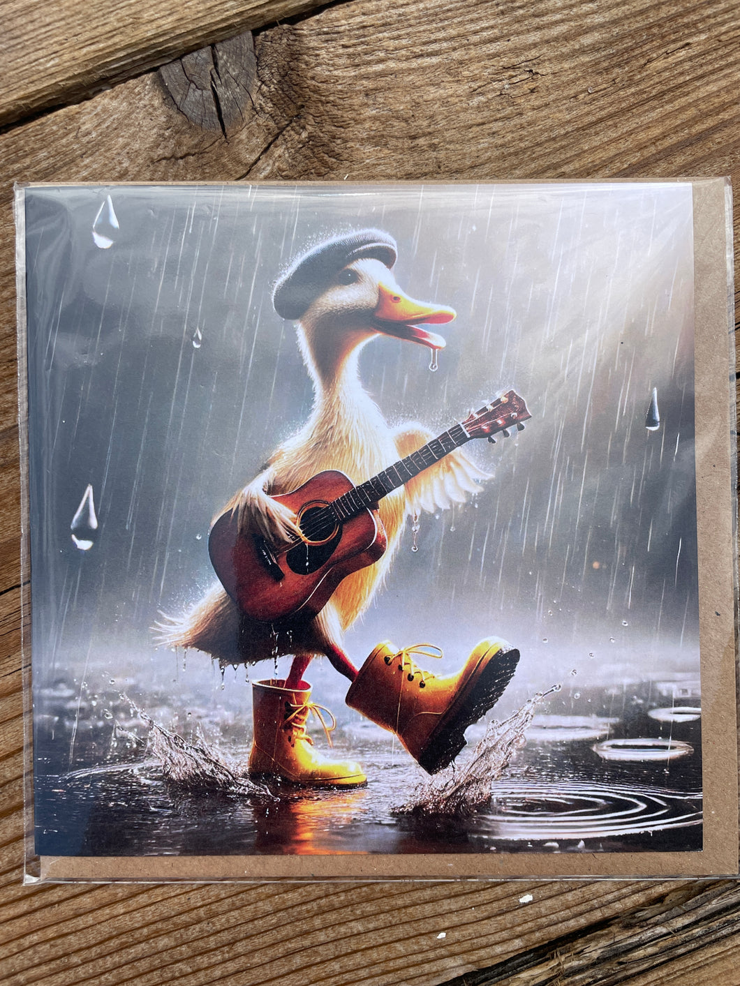 Deanamharts Arts ‘Ducking Around on Guitar’ Greetings Card