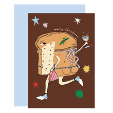 Load image into Gallery viewer, Christmas card 2025 -  ‘Panettone in Boots’ UK greeting card
