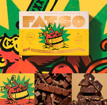 Load image into Gallery viewer, FATSO KING’S DRUNK’N MONKEY 150g - 60% Dark chocolate vegan chunky bar
