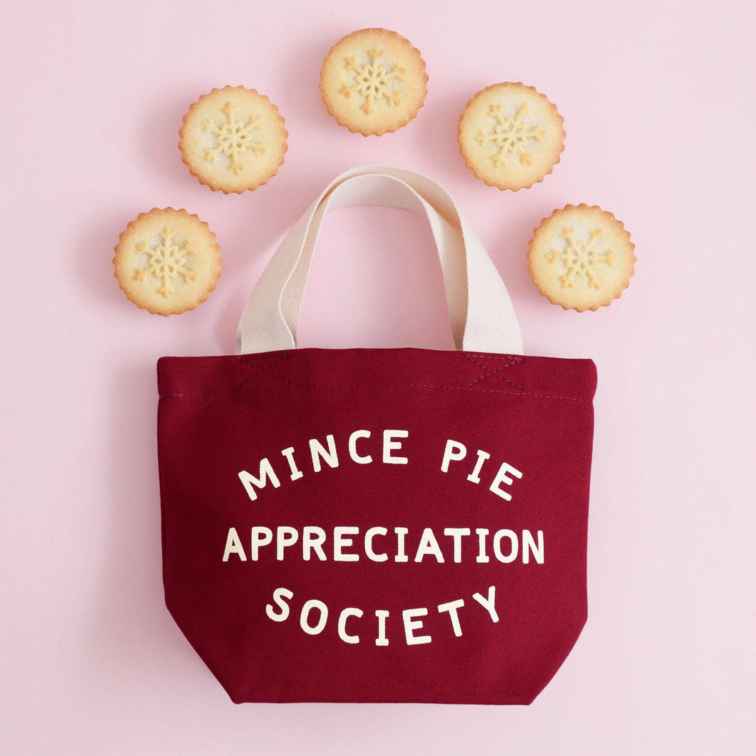 Mince Pie Appreciation Society - Little Canvas Bag