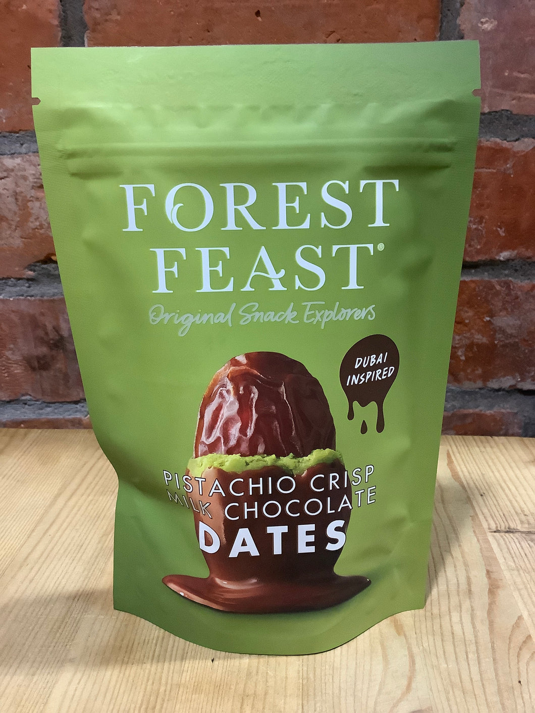 Forest Feast Pistachio crisp Milk Chocolate Dates