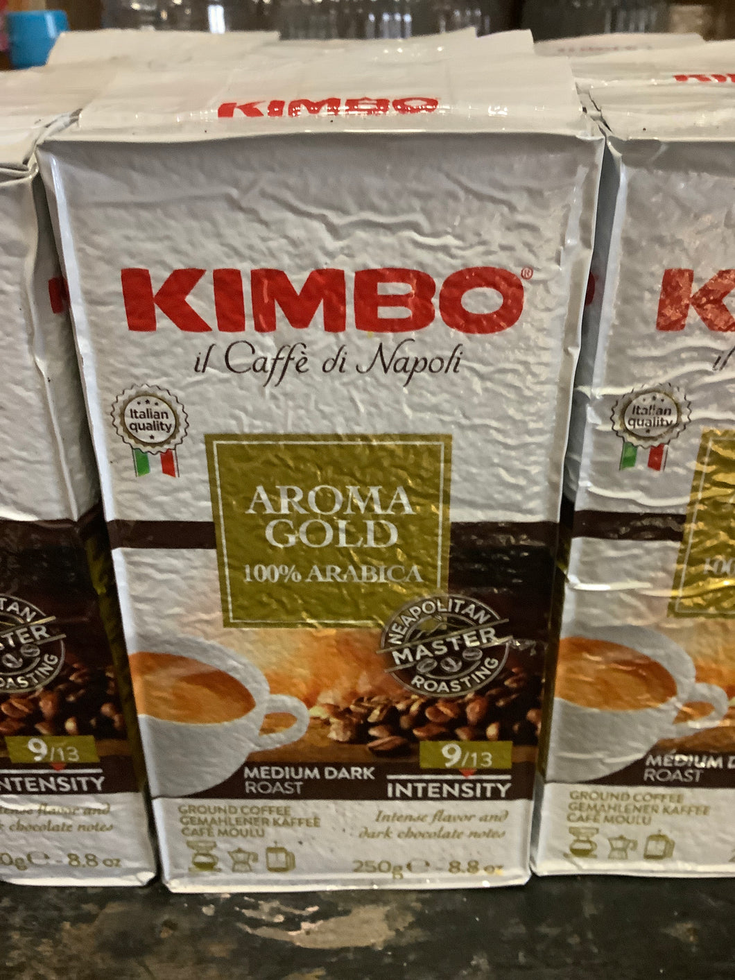 Kimbo Aroma Gold 100% Arabic Ground Coffee 250g