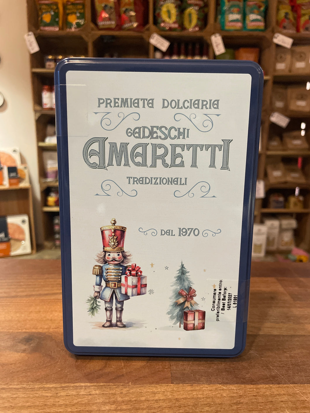 Gadeschi Vintage Nutcracker Tin Amaretti Biscuits 200g