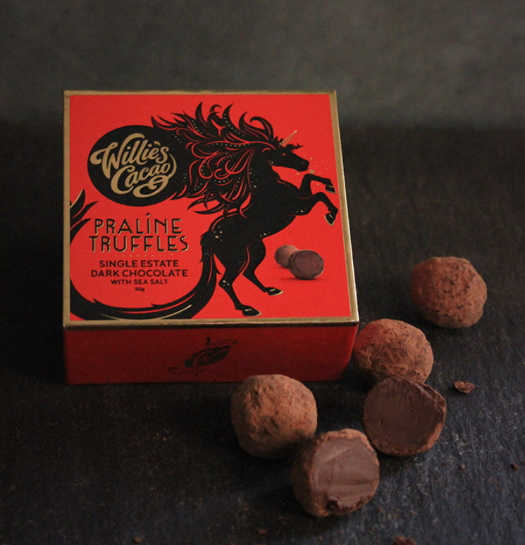 Willie’s Cacao Praline Dark Chocolate Sea Salt35g