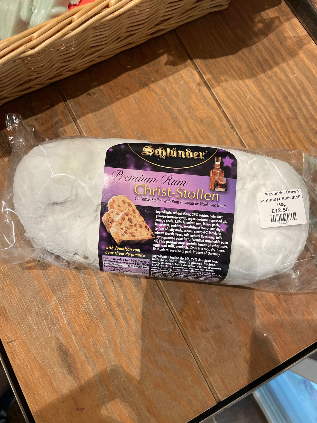 Schlünder Premium Rum Stollen Cake 750g