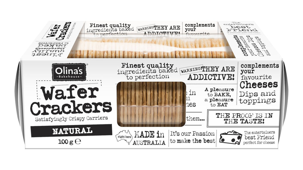 Olina's Bakehouse - Wafer Crackers Natural 100g