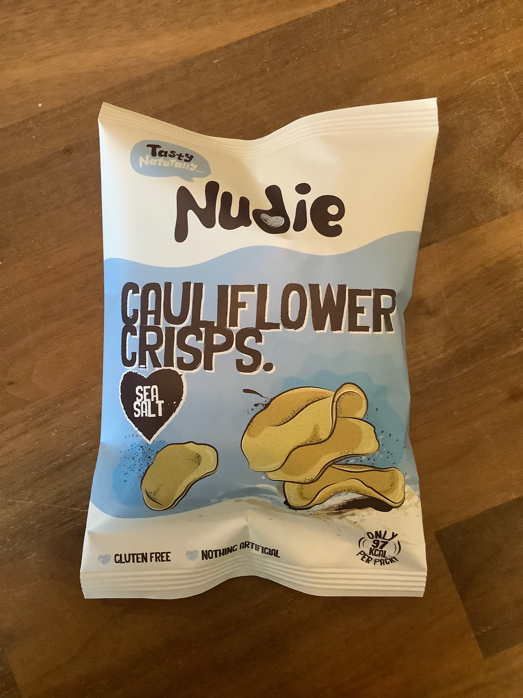 Nudie - Cauliflower Crisps, Sea Salt VEGAN 20g