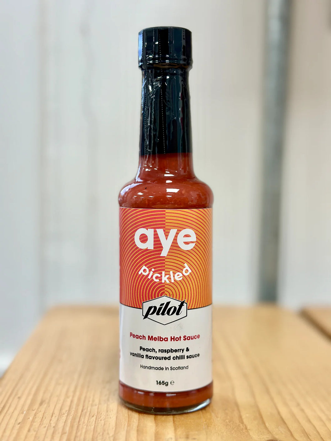 Aye Pickled Peach Melba Hot Sauce in partnership with Pilot Beer 165g