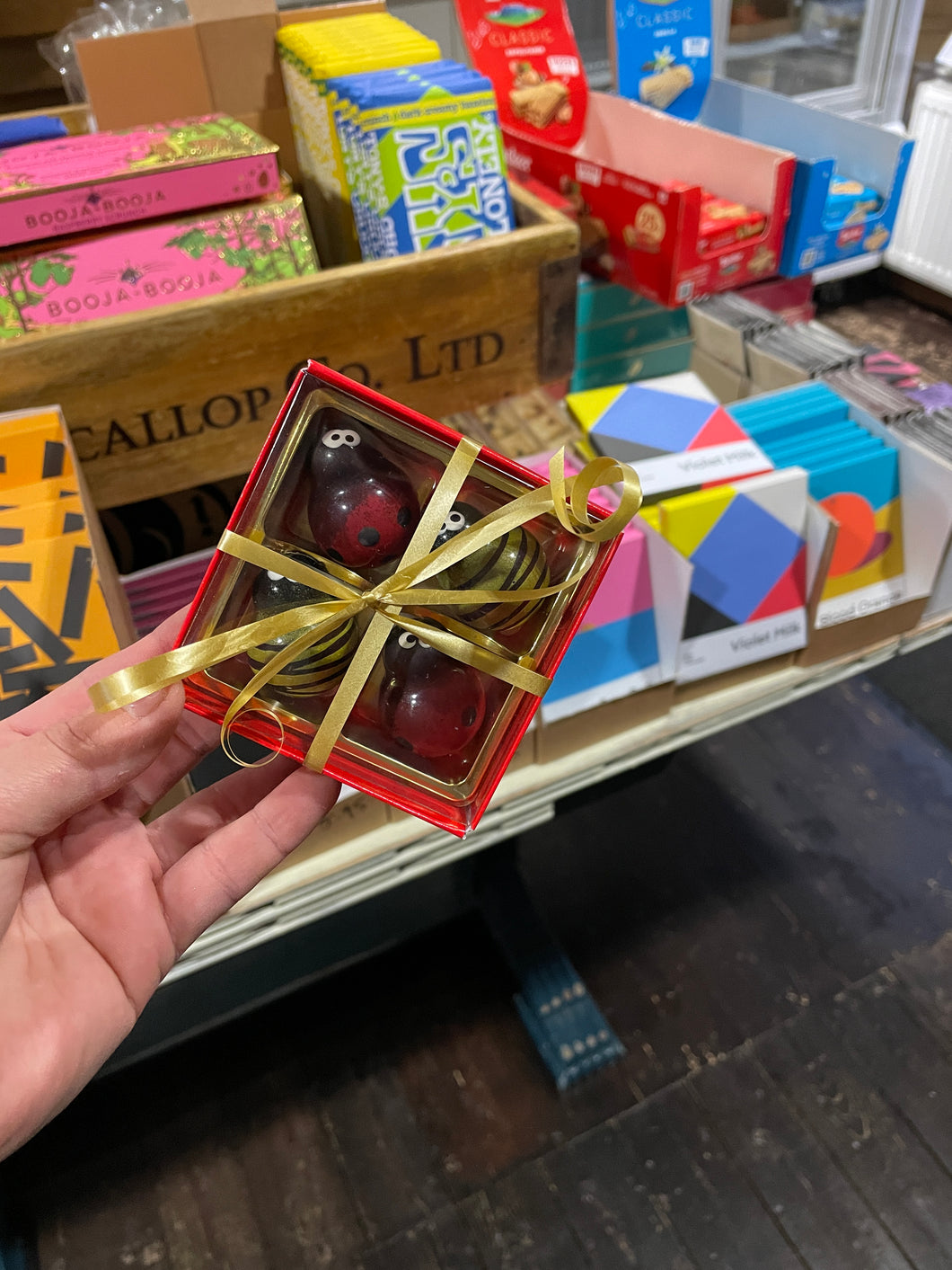 Mini Box Mothers Day Rachel Cegin Handmade Chocolate Box, 4 Chocolates