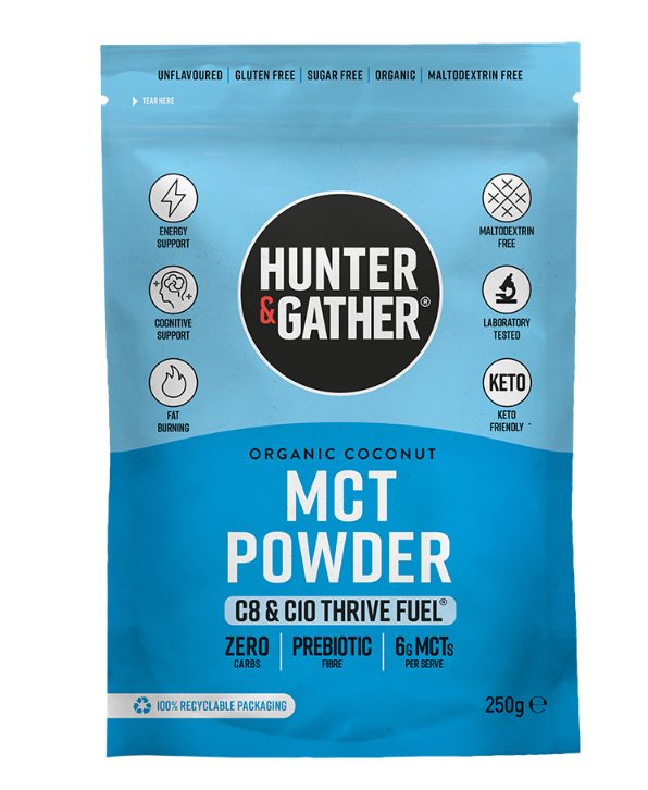 Hunter & Gather MCT Organic C8 C10 Powder 250g Coconut