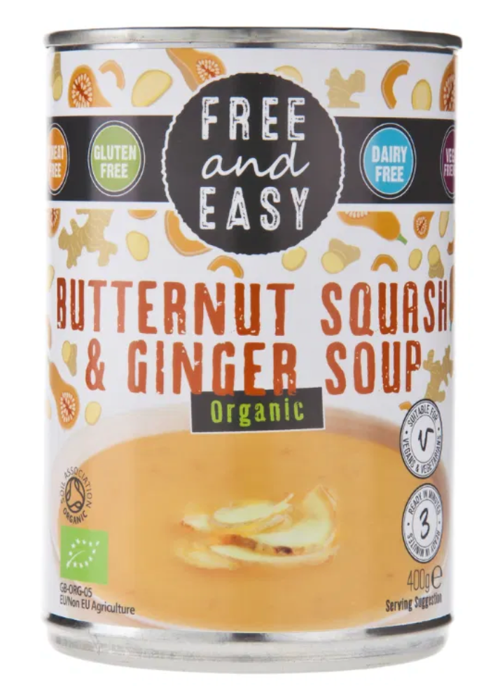 Free and Easy - Butternut Squash & Ginger Soup 400g