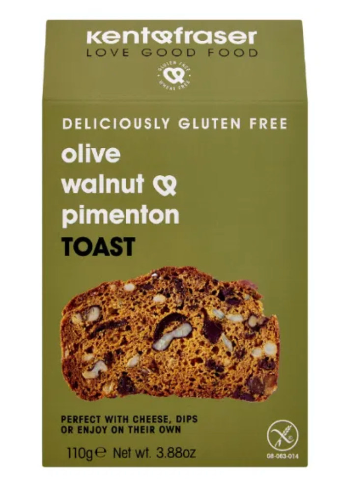 Kent & Fraser - GF Olive Walnut & Pimenton Toast 110g