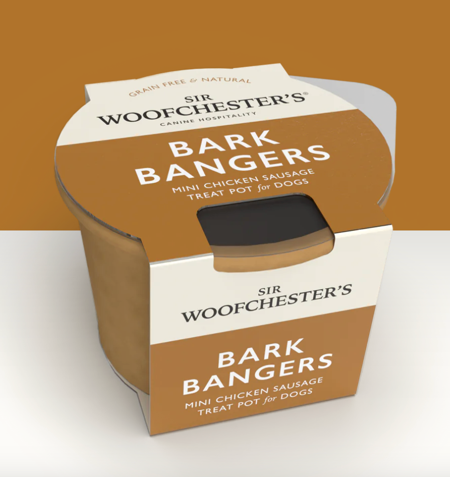 Sir Woofchester's, Bark Bangers Treat Pot  Mini Chicken Sausage Treats, 47g