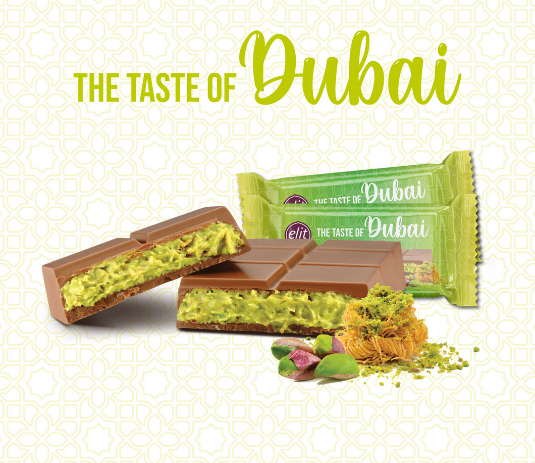 Elit Dubai Chocolate, THE ORIGINAL, 30g Pistachio Cream Filled Bar
