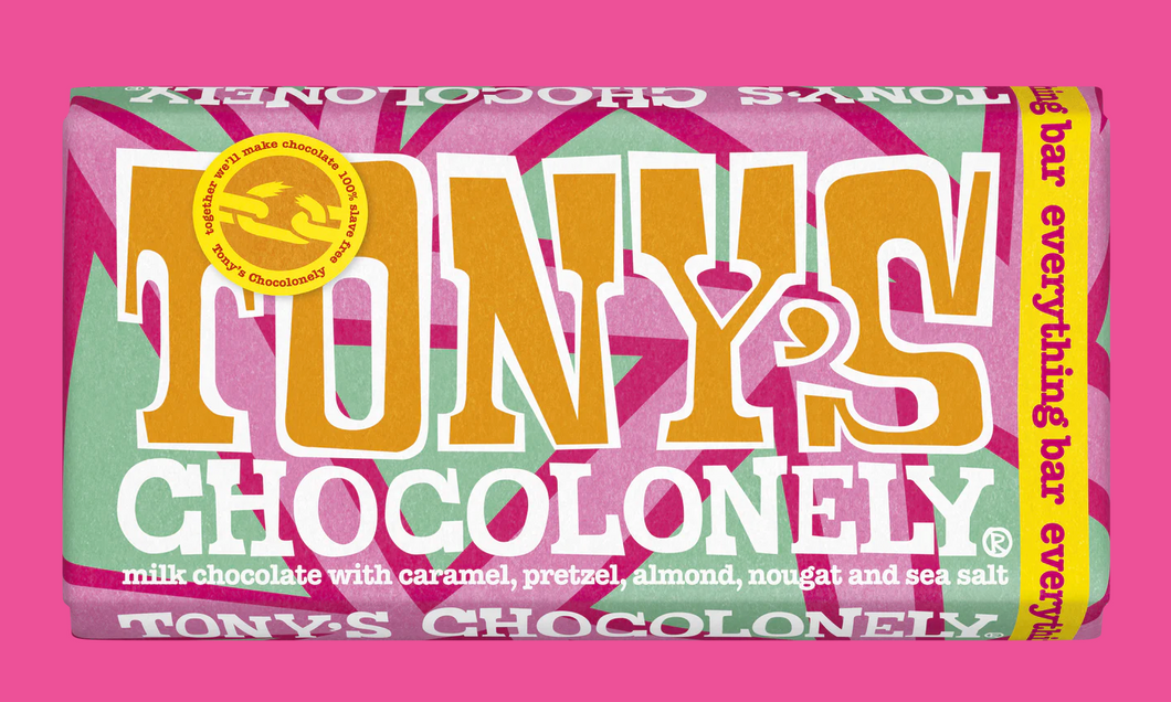 Tony’s Chocolonely “everything” Bar, 180g