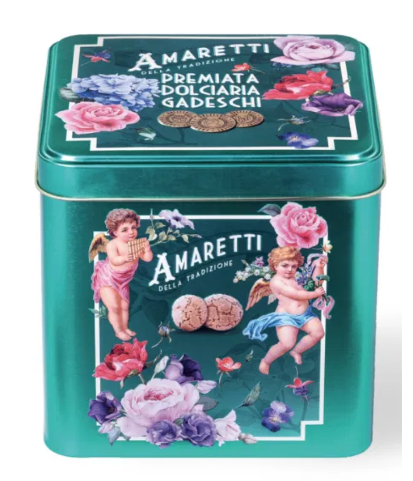 Gadeschi - Amaretti Biscuits in Green Cherubini Tin 200g