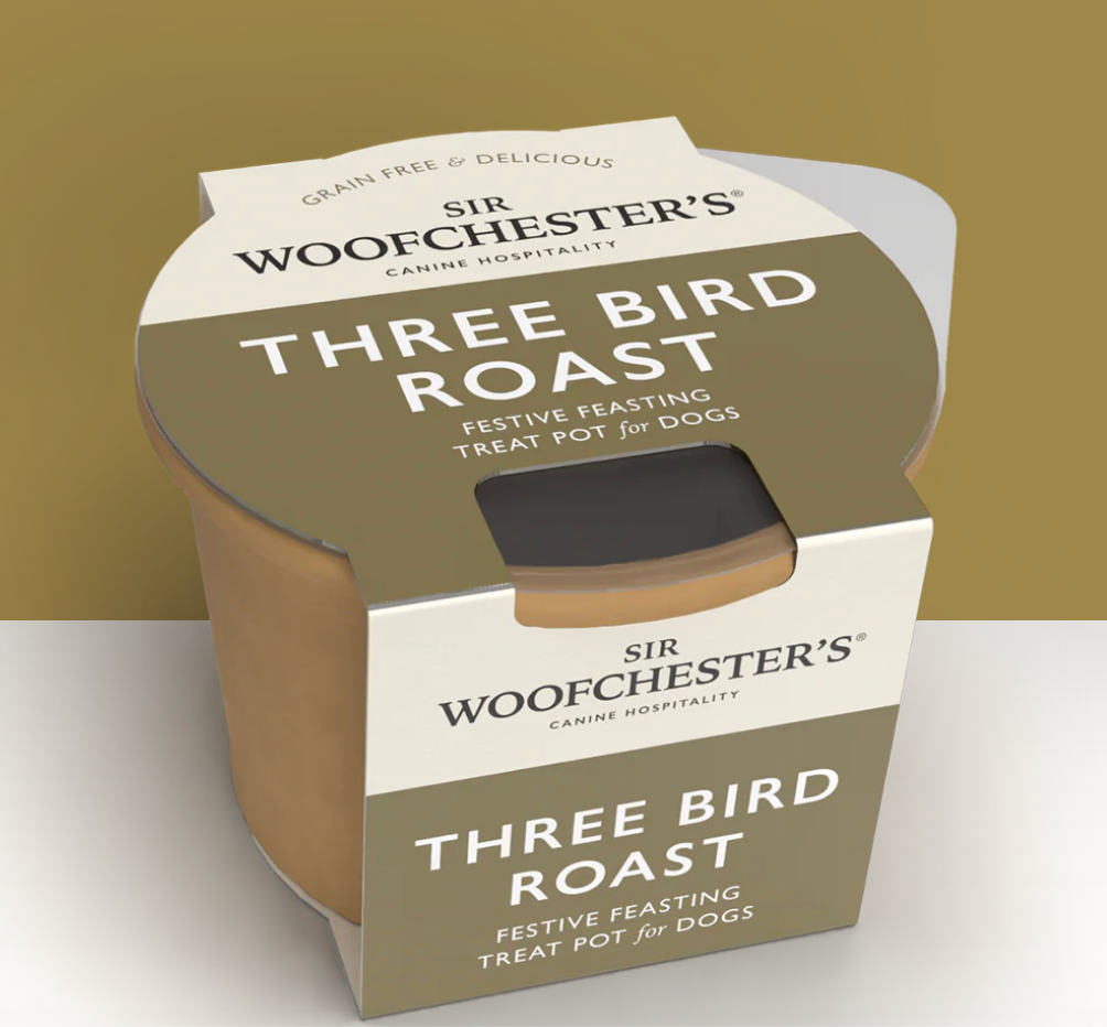 Sir Woofchester's, Festive Three Bird Roast Treat Pot 47g