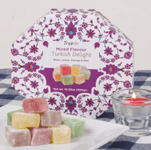 Load image into Gallery viewer, Truede Mixed (Rose, Lemon, Orange &amp; Mint) Turkish Delight 300g

