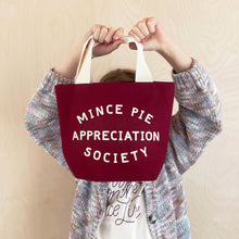 Load image into Gallery viewer, Mince Pie Appreciation Society - Little Canvas Bag
