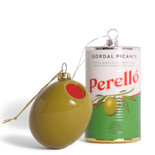 Load image into Gallery viewer, Perelló Olives Glass Christmas Decoration, 10cm
