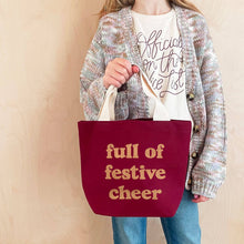 Load image into Gallery viewer, Full of Festive Cheer - Burgundy Little Bag
