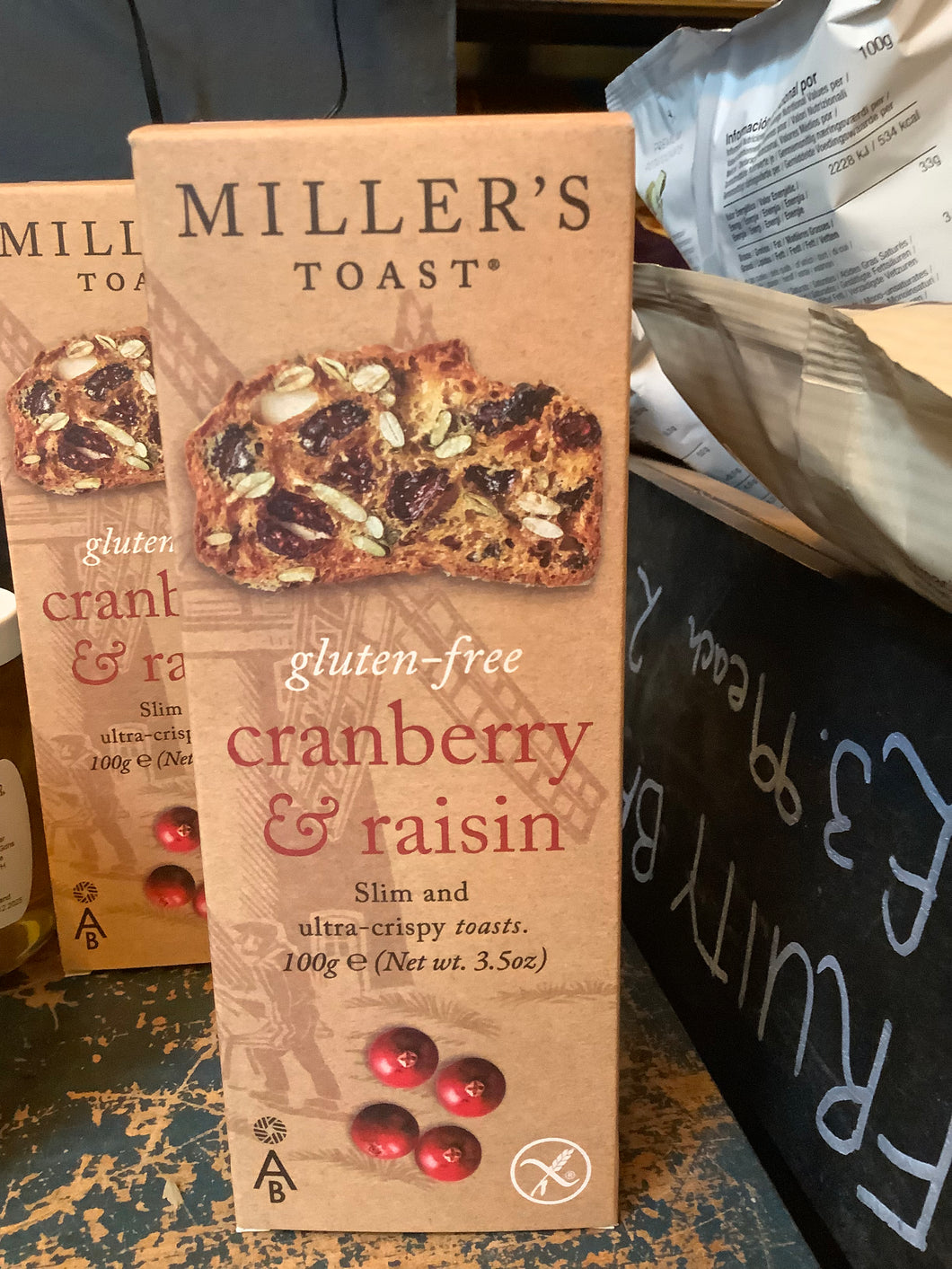 Gluten Free Miller's Toast - Cranberry & Raisin 100g