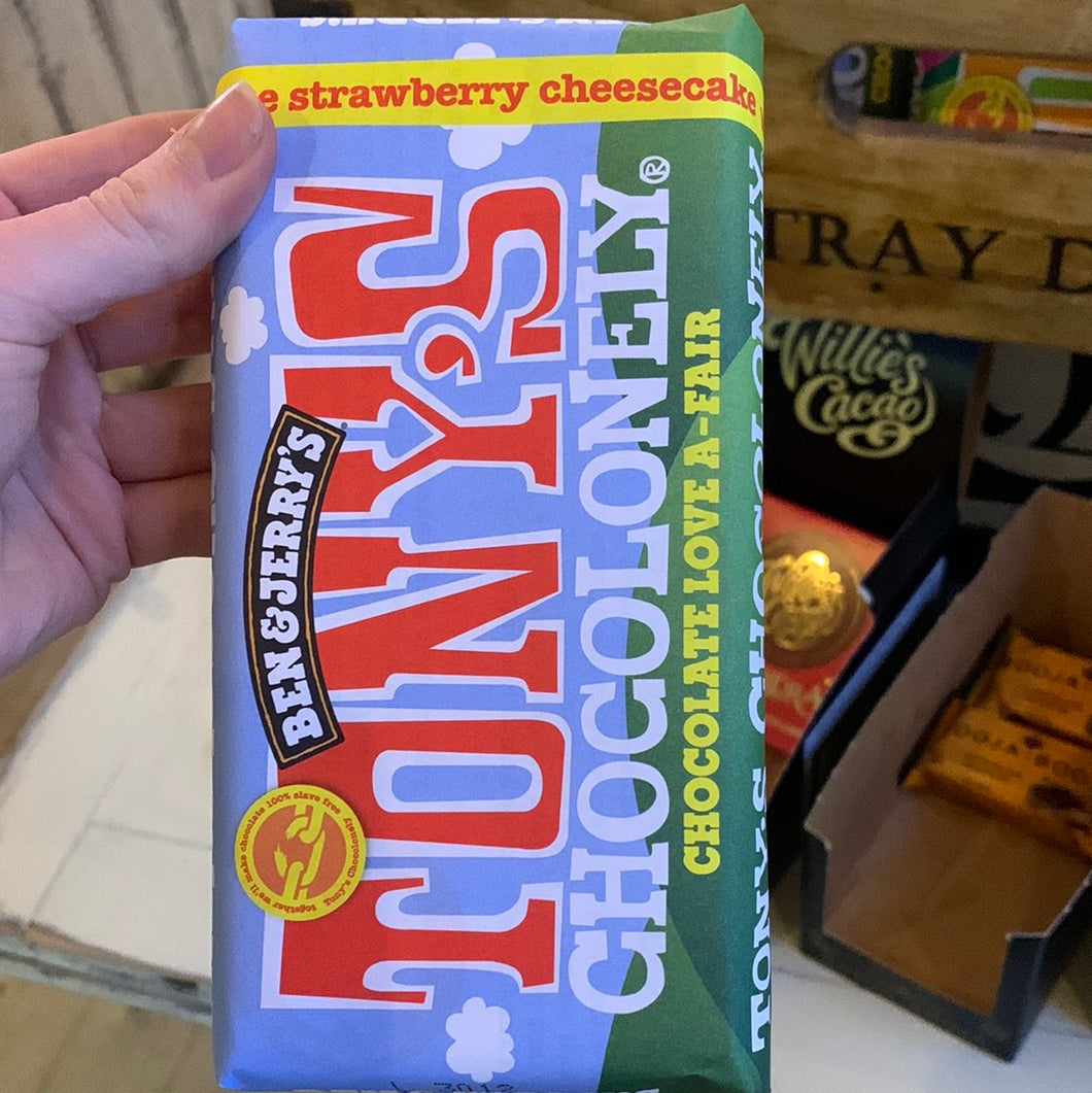 Tonys chocolonely B&J strawberry cheesecake - 180g