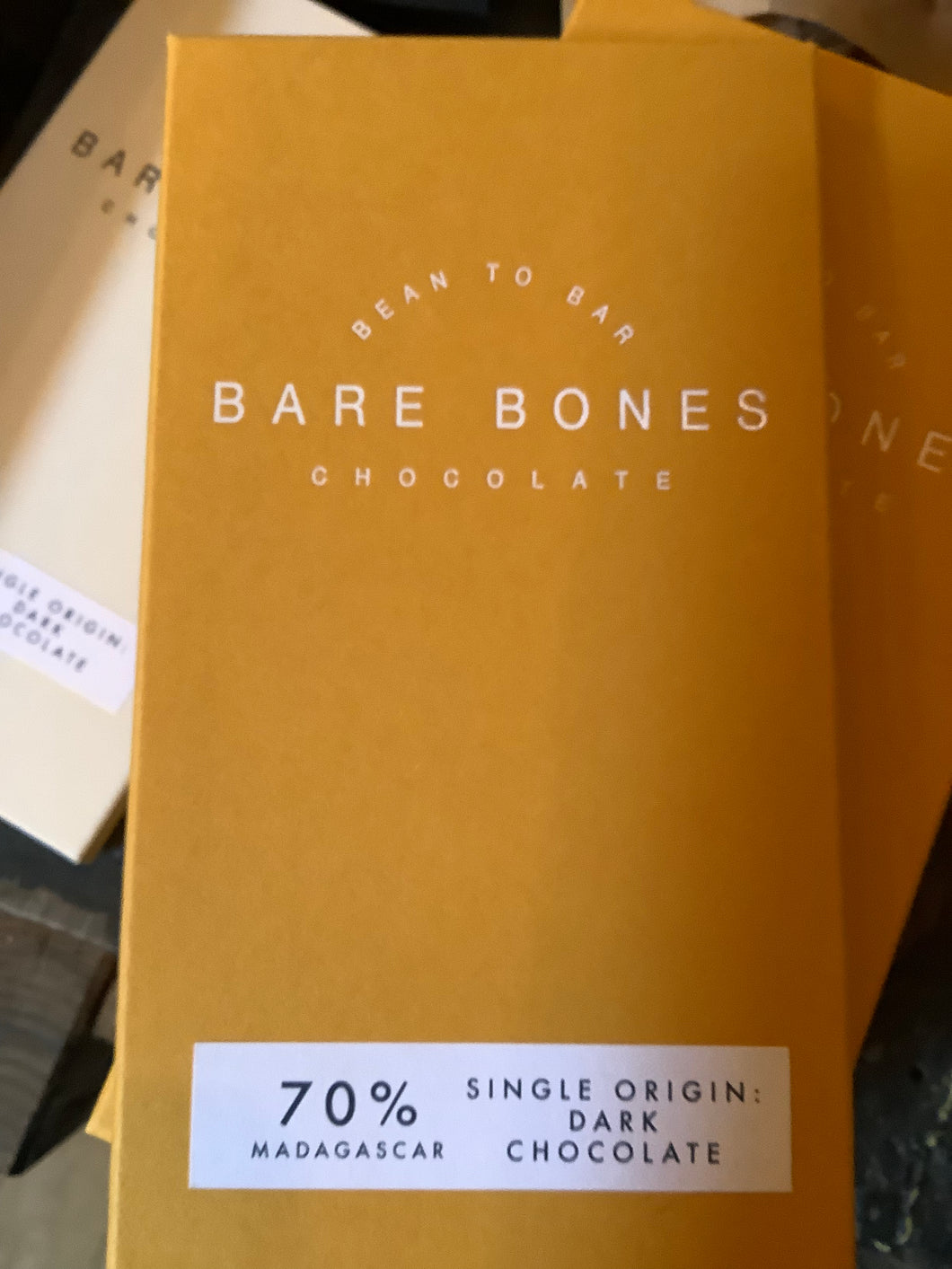 Madagascar dark chocolate bare bones70g Bar