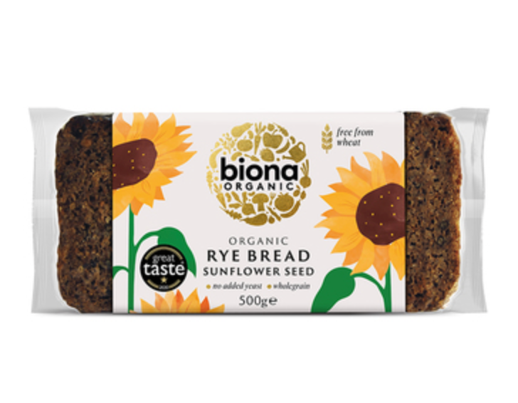 Biona Rye Sunflower Seeds Bread Organic 500g