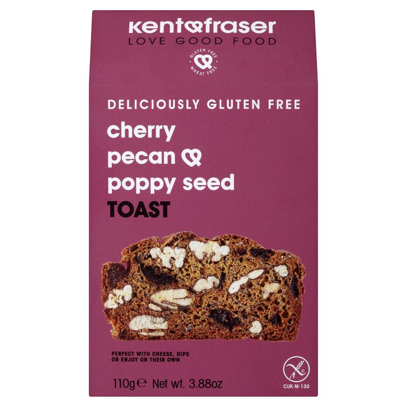 Kent & Fraser - GF Cherry Pecan & PoppySeed Toast 110g