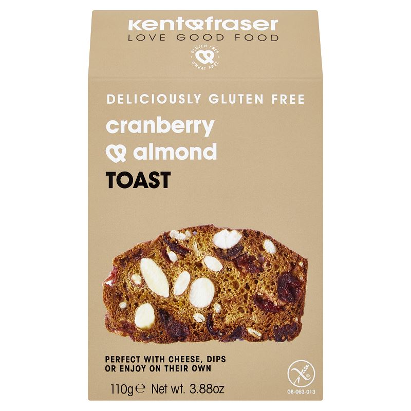 Kent & Fraser - GF Cranberry & Almond Toast 110g