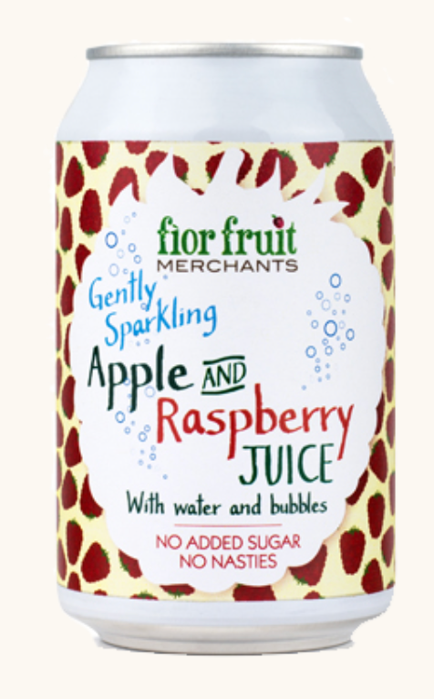 Apple & Raspberry Juice Can 330ml Fior Fruits Fife