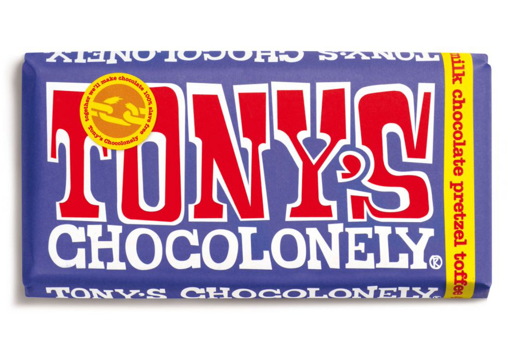 Tony's Chocolonely Dark Milk Pretzel Toffee 42%, 180g