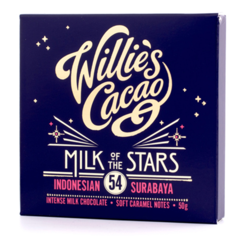 Willie's Cacao - Milk of the Stars Indonesian Surabaya 54% Cacao 50g
