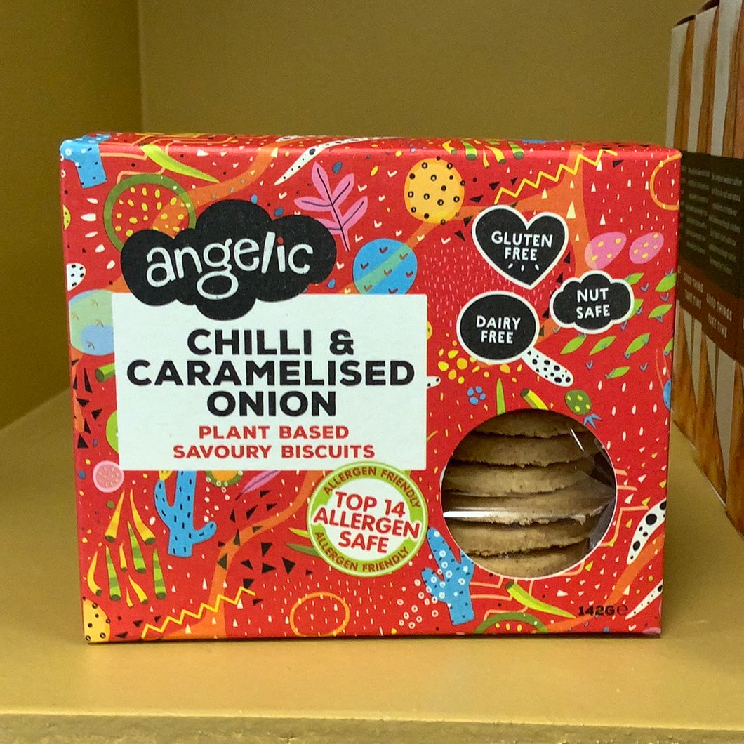 Angelic - Gluten Free Chilli Onion Crackers 150g