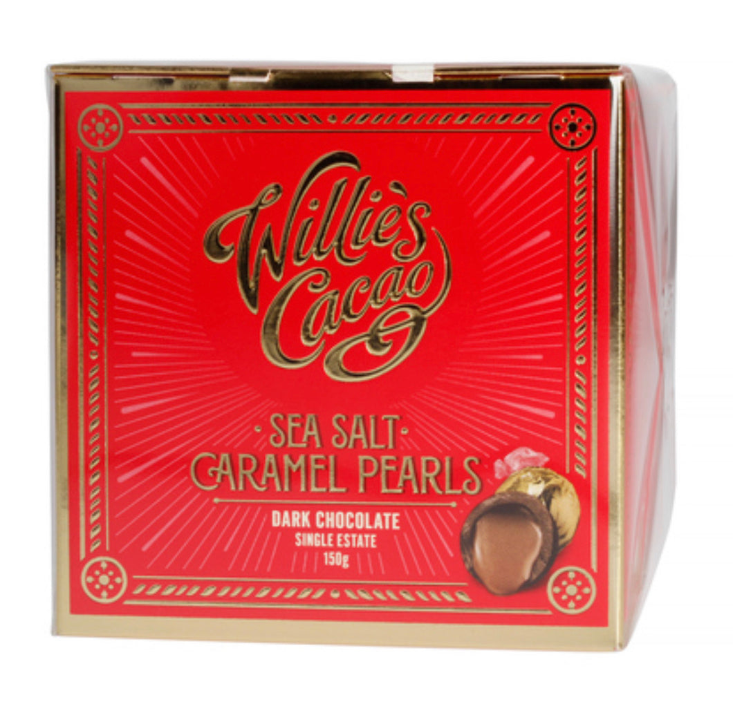 Willie's Cacao - Sea Salt Caramel Pearls Dark Chocolate, Single Estate, 150g