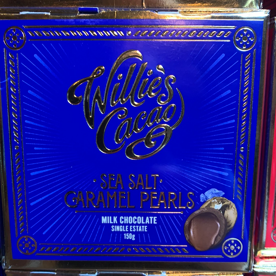Willie's Cacao - Sea Salt Caramel Pearls Milk Chocolate, Single Estate, 150g