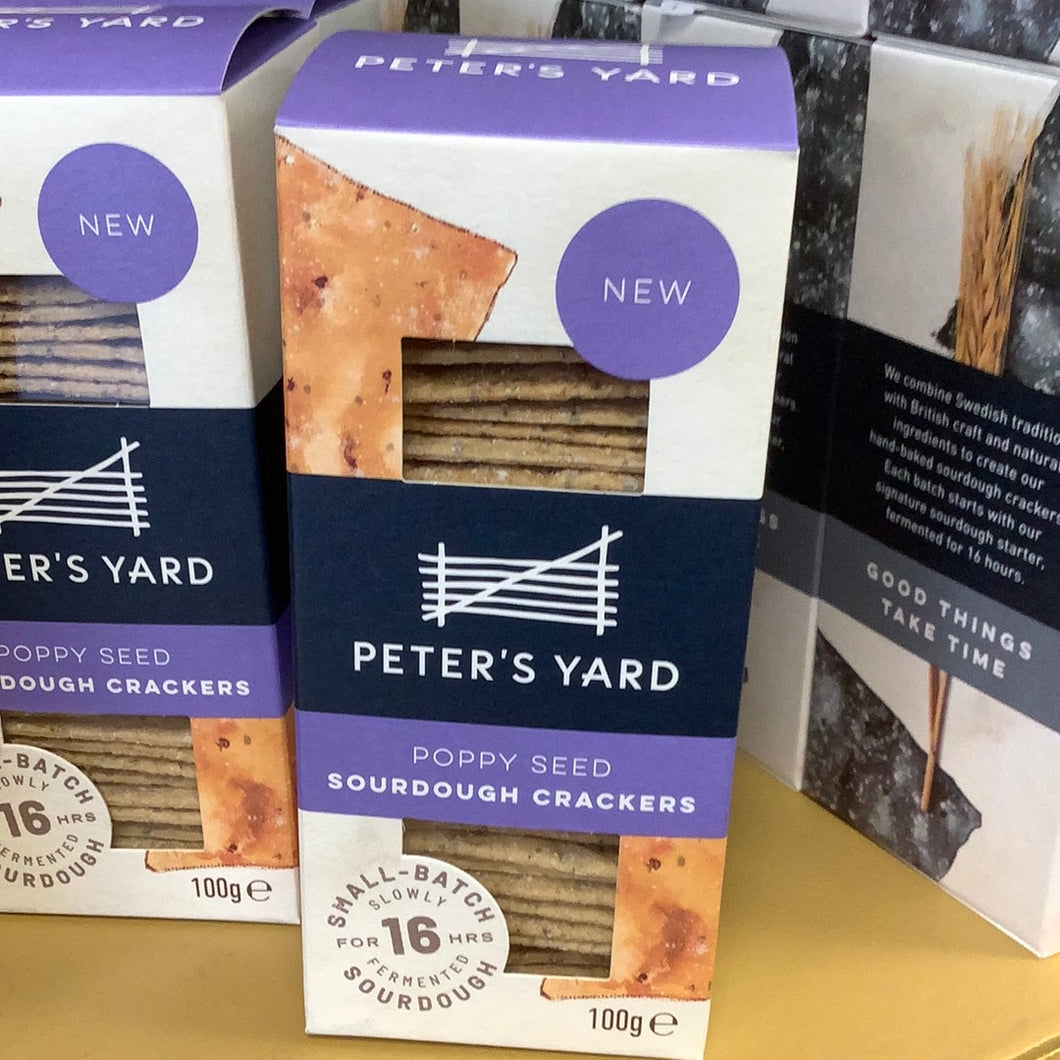 Peter's Yard - Artisan Sourdough Poppy Seed Crackers 90g