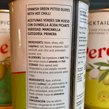Load image into Gallery viewer, Perello Pitted Manzanilla Green Olives with Chilli 350g net 150g drained
